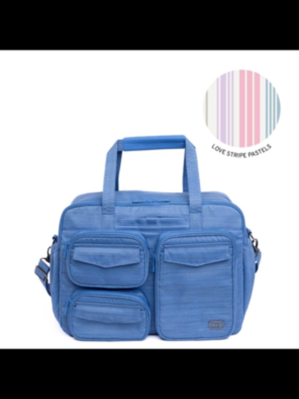 lug Blue Travel Bag with Multiple Front Pockets